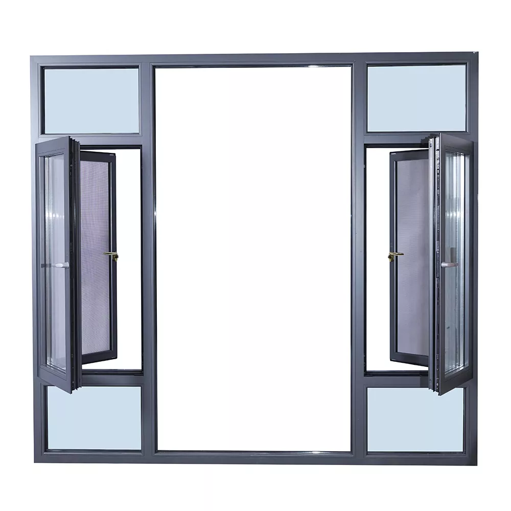Paravan izolat din aluminiu integrat cu fereastră glisantă interioară